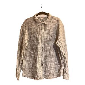 Carbon2Cobalt Textured Cotton Button-Up – Men’s XXL